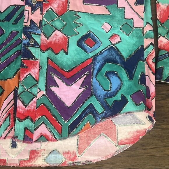 VTG Wrangler Cowboy Cut Rodeo Shirt Made USA Multicolor Size M-L Fresh Price - Picture 6 of 13